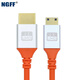 NGFFHDMI彈性高清手機平板相機傳輸HDMI高柔線(xiàn)柔性軟線(xiàn)迷你HDMI彈性高清手機平板相機傳輸電視線(xiàn)Micro  橙色MINI HDMI-HDMI 8K 1米
