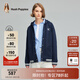 Hush Puppies【懶人系列】暇步士女裝冬新款美式休閑學(xué)院減齡加絨連帽外套 196深藍(lán) XL