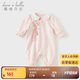 戴維貝拉新生兒棉爬服春秋裝女寶寶抗菌防螨連體衣中國(guó)風(fēng)漢服