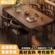 湯能優(yōu)品餐桌家用原木風(fēng)餐桌椅組合仿實(shí)木簡(jiǎn)易飯桌小戶(hù)型公寓餐廳快餐桌子 【胡桃色】 ｜加粗加厚/超強承重 120cm 【寬80cm】一桌四椅