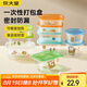 炊大皇一次性飯盒餐盒打包碗盒食品級(jí)保鮮盒可微波透明長(zhǎng)方形1000ml20只