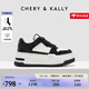 CHERY KALLY【銀河深邃】輕奢休閑板鞋女款2025新款時(shí)尚真皮厚底鞋潮酷 CHERY&KALLY 黑色 36