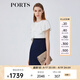 PORTS寶姿女裝春夏新品時(shí)尚Two-in-one疊片裝飾連衣裙LM8D198KWB008 丈青 M (6)