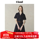 ELAND衣戀連衣裙女工裝風(fēng)西裝領(lǐng)正肩a字裙擺顯瘦裙子2025夏季新款 藏青色(59)Navy L /170