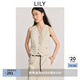 LILY2025春新款經(jīng)典老錢風(fēng)修身無(wú)袖坎肩V領(lǐng)高級(jí)感西裝馬甲背心女 322灰綠 S