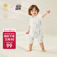 babycare山茶花短袖連體衣新品夏季新生兒爬服寶寶衣服 天鵝集 90cm 