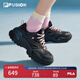 FILA FUSION斐樂女鞋趙露思同款軟糖鞋厚底增高運動鞋鞋休閑老爹鞋女 黑舞鞋/魚子灰-TC 37.5