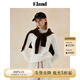 ELAND衣戀長袖T恤女半高領(lǐng)彈力修身舒適打底衫2024秋季新款 象牙白/白色(39)Ivory M 165