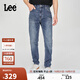 Lee25秋冬新品舒適中腰錐形五袋款中深藍男牛仔褲 中深藍 31