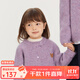 papa爬爬秋季親子裝母女羊毛彈力開(kāi)衫母子外套時(shí)髦 紫紅-寶寶 100cm