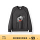 森馬（Semir）迪士尼米奇家族合作系列衛(wèi)衣男做舊復(fù)古2025春季寬松109125116105