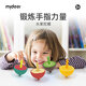 彌鹿（MiDeer）兒童彩色旋轉(zhuǎn)手動(dòng)幼兒園木質(zhì)玩具男孩女孩水果款迷你小陀螺4只裝