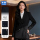 匆蒙職業(yè)裝女裝套裝大學(xué)生面試正裝女西服套裝黑色工作服免燙西裝外套