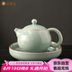金鑲玉冰片汝窯西施壺 功夫茶具陶瓷茶壺開片冰裂泡茶壺家用 陳為勤手作