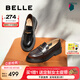 百麗（Belle）七夕禮物宋佳同款海鷗樂福2.0版25女商場款皮鞋B5J1DCA5預(yù)售 【李蘭迪同款】棕色（4CM） 2.0 37 (235mm)