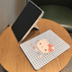崇尚美適用ipad11保護殼A16芯片平板電腦套air7/air6帶筆槽3+Y型iPad10代亞克力防彎789代防摔硬殼 【藍格凱蒂Y】3+Y折疊帶筆槽 iPadPro20/21/22版(11英寸)