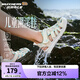 Skechers斯凱奇兒童運動涼鞋男童沙灘鞋鏤空防滑夏季中大童大頭鞋400041L 女童/乳白色/OFWT 32