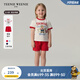 Teenie Weenie Kids小熊童裝25夏季新款男女寶寶印花短袖短褲套裝 紅色 100 cm