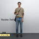 Massimo Dutti折扣升級2025男裝簡約基礎(chǔ)款純棉舒適羅紋毛衣針織衫00966378 綠色 L