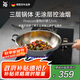 WMF福騰寶無涂層不銹鋼炒鍋304不銹鋼平底電磁爐明火通用金剛32cm