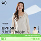 VVC防曬衣服女冰絲涼感防紫外線(xiàn)城市輕戶(hù)外披肩短外套 奶油米