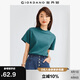 佐丹奴T恤女純棉親膚氣質小衫女舒適寬松小高領t恤女短袖05322396