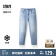 森馬（Semir）森柔牛仔|牛仔褲男直筒褲做舊2025夏季褲子涼感長褲109325124106