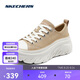 斯凱奇（Skechers）休閑鞋四季低幫綁帶厚底緩震耐磨增高健步帆布鞋女鞋177435