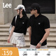 Lee春夏標(biāo)準(zhǔn)版型防曬紫外線刺繡logo涼感短袖男女同款情侶polo衫 黑色 L