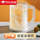 胖東來品質(zhì)大冰杯冰鎮(zhèn)制冰杯夾層夏天冰鎮(zhèn)杯啤酒杯創(chuàng)意水杯雙層冰 鋼化水晶PET材質(zhì)雙層冰凍杯2個裝