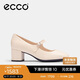愛步（ECCO）夏季時尚優(yōu)雅風瑪麗珍粗跟高跟鞋 型塑290963 石灰色38