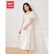 IEF/愛(ài)依服連衣裙2025夏季新款法式成熟優(yōu)雅氣質(zhì)高級(jí)感連衣長(zhǎng)裙 白 M