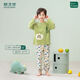 NAOISKEY?腦斯基安之伴春秋棉質(zhì)家居服男孩女孩睡衣套裝長(cháng)袖圓領(lǐng)寬松外出 Z505#恐龍族 90 (建議cm)20-24斤