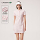 LACOSTE法國鱷魚(yú)女裝25秋冬新款法式修身翻領(lǐng)短袖Polo連衣裙|EF5473 ADY/淺粉色 L 40