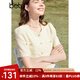 百圖betu女裝夏季新款短外套法式圓領(lǐng)優(yōu)雅小香風(fēng)外套開(kāi)衫2403T68 杏色 M