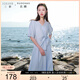 三彩大碼女裝2025夏新款上衣半身裙兩件套裝肌理感V領(lǐng)中袖收腰胖MM