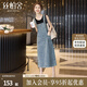 絲柏舍牛仔背帶裙2025春夏新款裝學(xué)院風(fēng)寬松中長款連衣裙