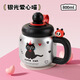 暢印新款噸噸保溫杯大容量?jì)和哳佒荡蠖潜瓕W(xué)生專(zhuān)用吸管杯子 銀光小貓【大容量/帶手柄】 800ml