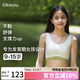 ubras七夕禮物開(kāi)學(xué)季撞色拼接運(yùn)動(dòng)少女文胸中學(xué)生無(wú)痕內(nèi)衣 白色 plus款