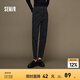 森馬（Semir）森柔牛仔牛仔褲女抓絨長褲冬季錐形褲顯瘦 牛仔水洗黑98201 160/66A/M