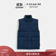 蔻馳（COACH）奧萊男士冬季戶(hù)外羽絨服外套保暖背心立領(lǐng)舒適百搭馬甲 水洗海軍藍色 L