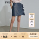 PORTS寶姿 商場同款新品女裝造型波點(diǎn)半身短裙SL8S004KFP023 丈青混色 L 8