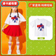 凌卡戚兒童啦啦隊演出服小學(xué)生民族風(fēng)服裝街舞套裝國潮班服拉拉操演出服 少年-白短袖 110