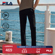 FILA 斐樂(lè )官方男裝梭織長(cháng)褲2025夏季新款時(shí)尚休閑涼感干爽直口褲 正黑色-BK L 175/84A/L