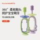加貝比兒童牙刷1到3歲寶寶牙刷小月齡硅膠訓練嬰兒牙刷嬰幼兒乳牙 360°訓練牙刷 尼斯紫