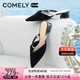 康莉（COMELY）羊皮包頭拖鞋女25年夏季粗跟法式兩穿涼拖尖頭穆勒鞋 黑色 38