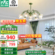 雷士（NVC）法式田園風(fēng)吊燈浪漫輕奢客廳大燈餐廳吊燈飾全屋臥室燈燈具套餐 鈴蘭 10頭吊燈-需另購(gòu)光源