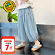 G.DUCKKIDS小黃鴨女童防蚊褲夏季薄款2025新款兒童冰絲運動(dòng)褲小女孩夏裝褲子 藍色 100 建議2~3歲【 90-100cm】cm