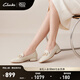 Clarks其樂(lè)Seren30 Easy女士單鞋金屬扣小皮鞋羊皮時(shí)尚通勤樂(lè)福鞋女 白色 261727144 37