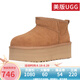 UGG美版秋冬女款保暖加厚底迷你短筒雪地靴1135092 CHE-栗色 38